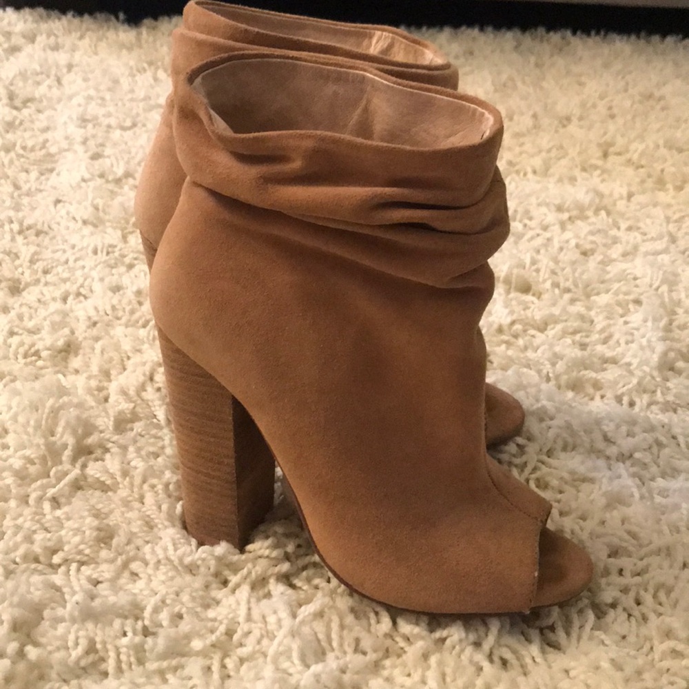 Peep Toe Slouchy Booties